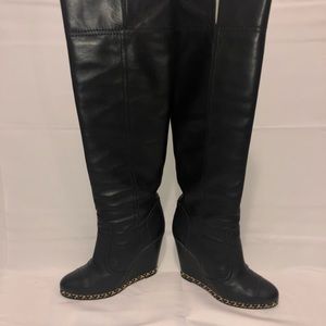 Chanel black boots authentic